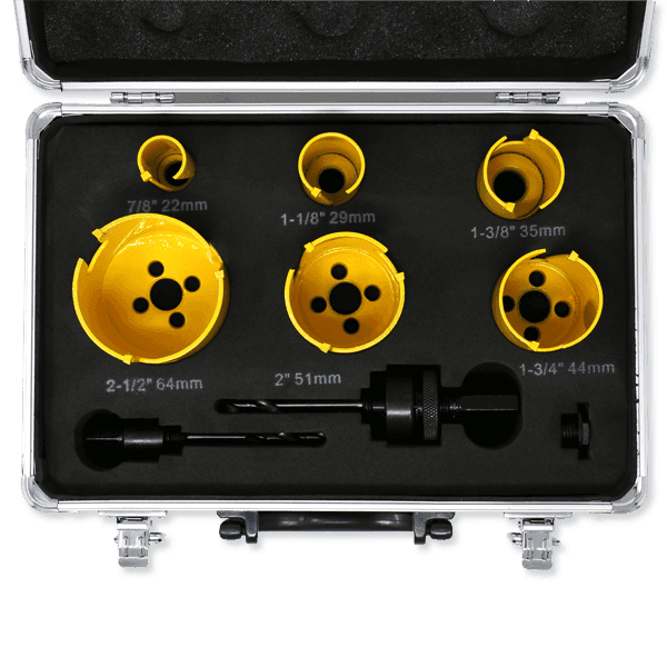 Carbide Tipped Hole Saw Kit for Wood and Drywall RackATiers Since 1995