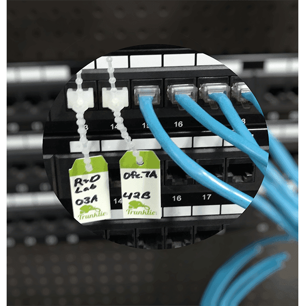 TrunkTie Port Labels RackATiers Since 1995