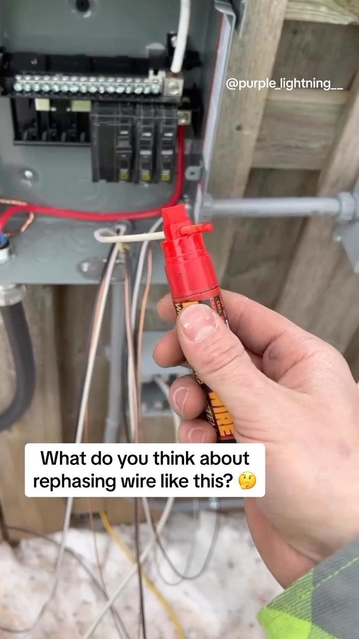It’s definitely faster😳Mark My Wire is available in red white blue and black. Get them in the link in our bio. @purple lightning on the demo 👏#rackatiers #rackatierstools #markmywire #phasetape #electricianlife #electrician #sparky #electricalcontractor #resi #commercialelectrician #electriciantools #electricianhack #electricianhacks #bluecollar #tradie #tradielife #electriciansoftiktok #bluecollarlife
