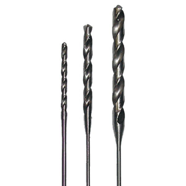 3 high speed flexible steel bits of different sizes.