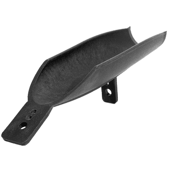 lb wire guide wire shoehorn. Made of black plastic. Manufactured by rack-a-tiers.