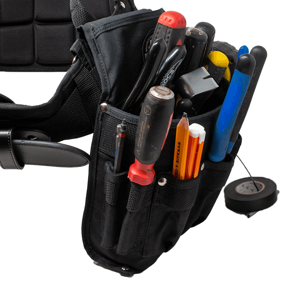 Tool Bag Small Tool Pouch KUNN Carpenter Pouch Durable 10-Pocket